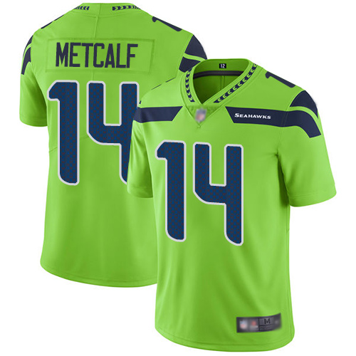 Men's Seattle Seahawks #14 D.K. Metcalf Green Vapor Untouchable Limited Stitched NFL Jersey